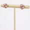 Boucles d'oreilles Puces d'oreilles dômes vintage rubis 58 Facettes 22-630