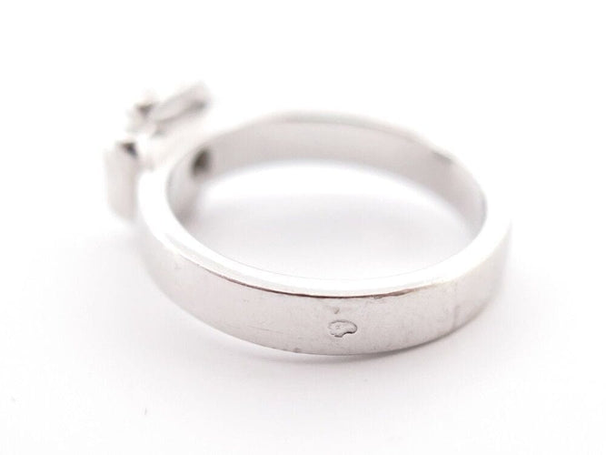 Bague 50 bague CHANEL trefle diamant solitaire 0.15ct en or blanc t50 58 Facettes 245161