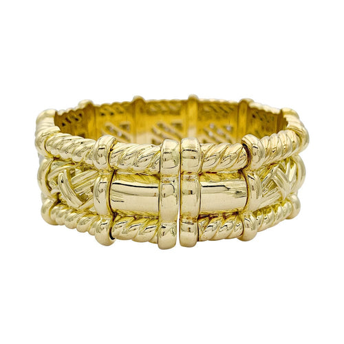 Bracelet Bracelet vintage, or jaune et diamants. 58 Facettes 32460