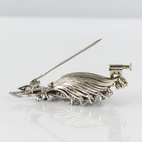 Broche Broche bouquet saphirs diamants 58 Facettes 19-564