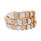 Bracelet Bracelet Bulgari, "Serpenti Viper", or rose, diamants, nacre. 58 Facettes 33142