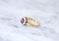 Bague Bague marguerite spinelle rouge entourage diamants 58 Facettes