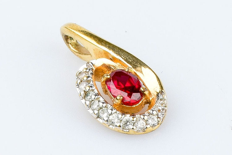 Pendentif Pendentif grenat en or massif 58 Facettes 03-PDRUDIV-1400