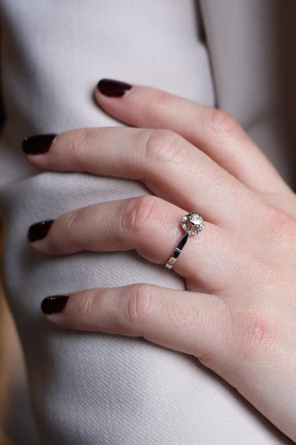 Bague 52 Bague Solitaire Or blanc Diamant 58 Facettes 1931427CN