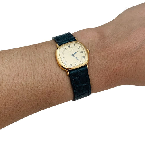 Montre Montre Piaget en or jaune, cuir. 58 Facettes 29410