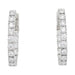 Boucles d'oreilles Créoles ovales or blanc, diamants. 58 Facettes 31798