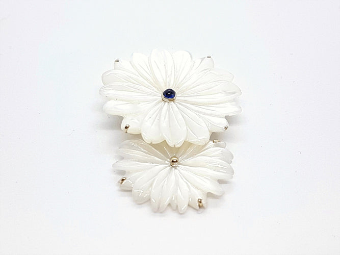 Broche Broche Or blanc Saphir 58 Facettes 06236CD