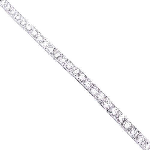 Bracelet Bracelet ligne or blanc, platine, diamants. 58 Facettes 33496