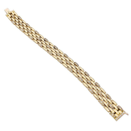 Bracelet Bracelet Cartier, "Maillon Panthère", or jaune et diamants. 58 Facettes 32830