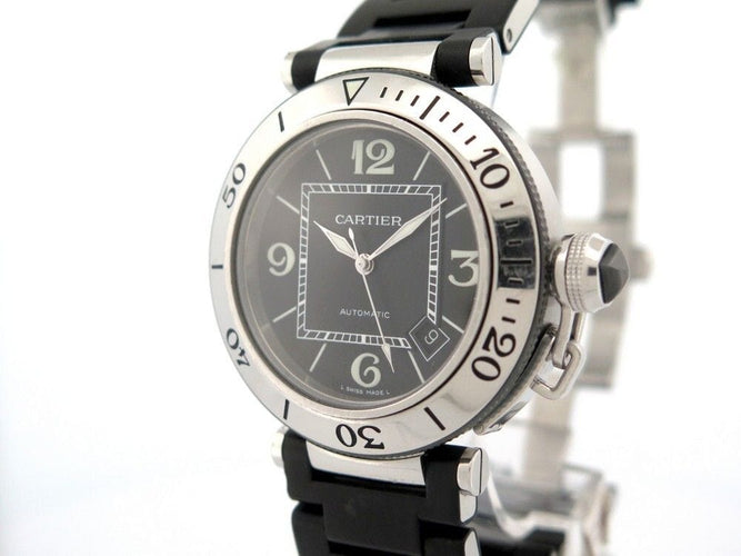 Montre montre CARTIER pasha seatimer 2790 automatique 40 mm en acier + kit 58 Facettes 245916