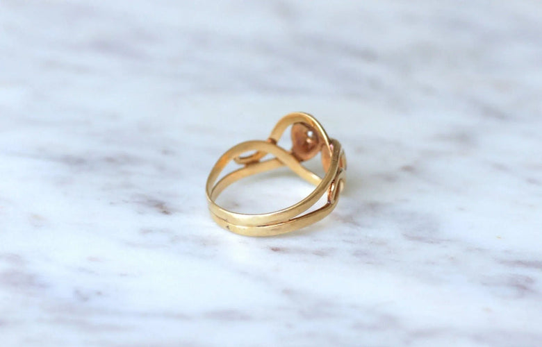 Bague Bague ancienne Serpents enroulés diamants 58 Facettes