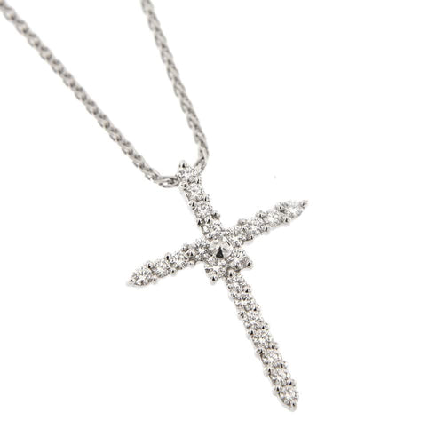 Collier Collier pendentif croix diamants 58 Facettes 27752