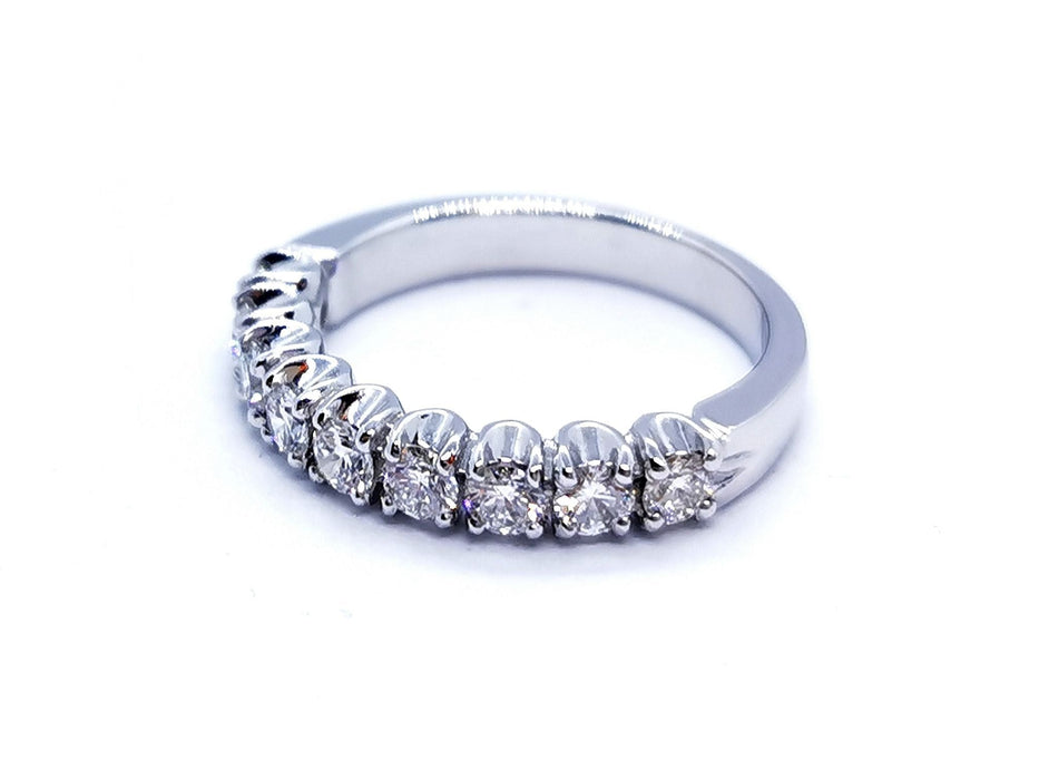 Bague 52 Bague Alliance Or blanc Diamant 58 Facettes 578774RV