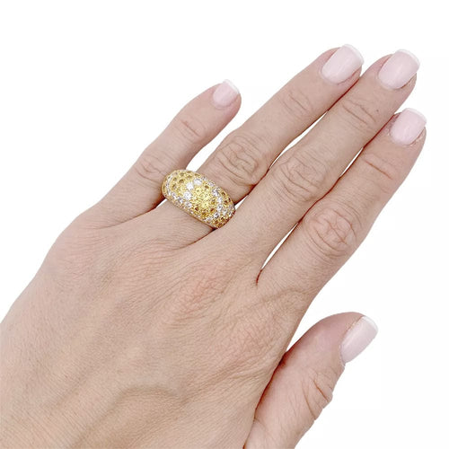 Bague 51 Bague Cartier, "Sauvage", en or jaune, diamants, saphirs jaunes. 58 Facettes 33028