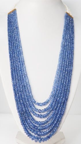 Collier Collier saphir en or jaune, perles de culture 58 Facettes 32164