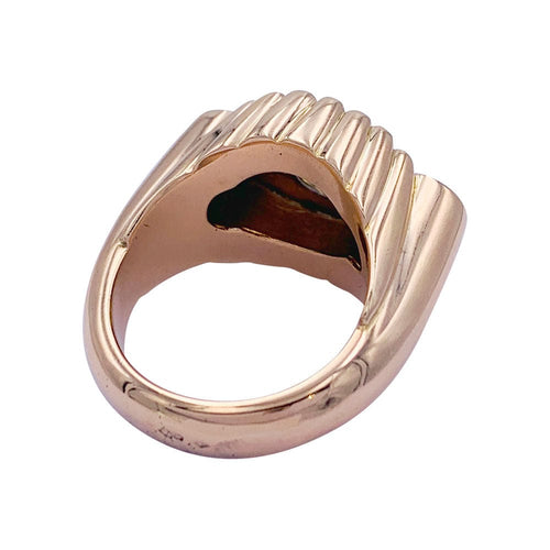 Bague 56 Bague vintage or rose, citrine et diamants. 58 Facettes 32368