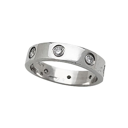 Bague 50 Alliance Cartier, "Love", or blanc, diamants. 58 Facettes 30753