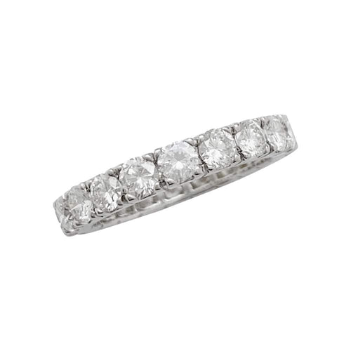 Bague 53 Alliance or blanc, diamants. 58 Facettes 30906