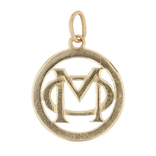 Pendentif Pendentif or jaune initiales 58 Facettes CVP29