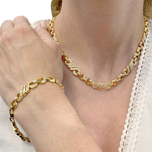 Bracelet Bracelet or jaune, diamants. 58 Facettes 32739