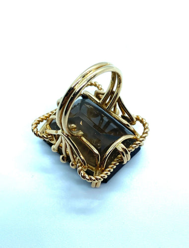 Bague Bague Or jaune Topaze 58 Facettes