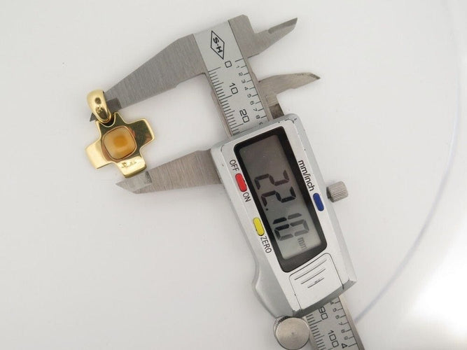 Collier collier POMELLATO pendentif croix chaine maille jaseron or 18k 58 Facettes 258004