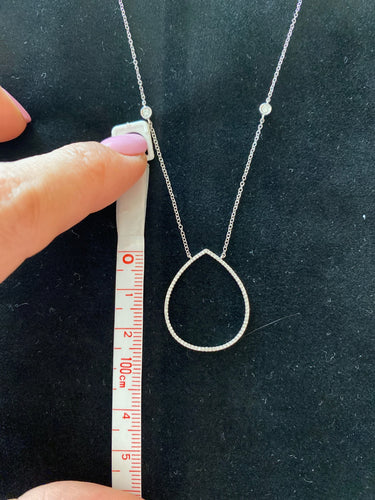 Collier Collier or blanc et diamants 58 Facettes