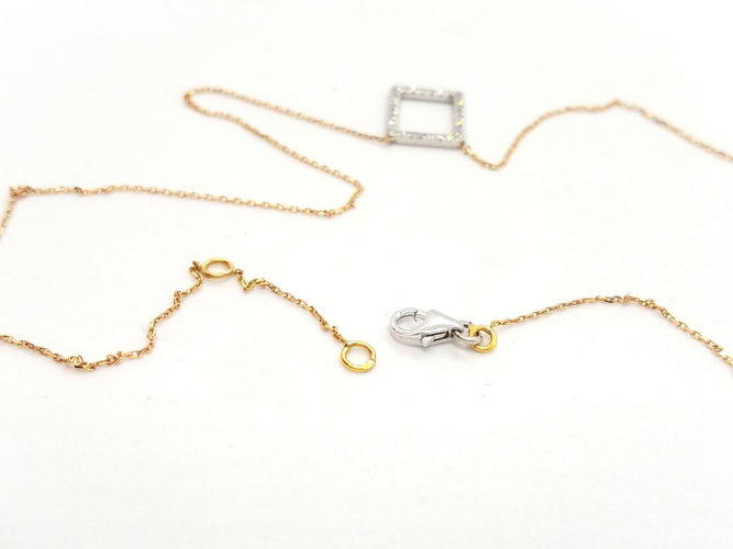 Collier Collier Graphique Or blanc Diamant 58 Facettes 579205RV