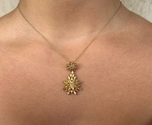 Pendentif PENDENTIF "JASMINE" OR CISELÉ 58 Facettes BO/220074 NSS