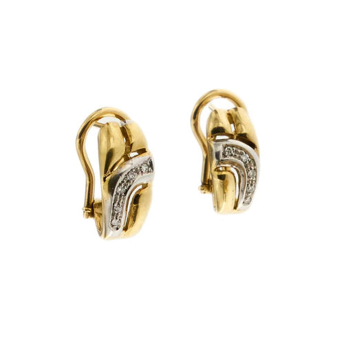 Boucles d'oreilles Boucles d'oreilles 2 ors diamants 58 Facettes 34051