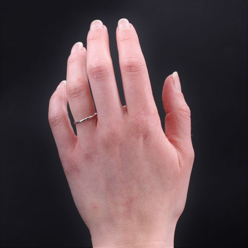 Bague 49 Alliance femme or blanc 58 Facettes 22-293