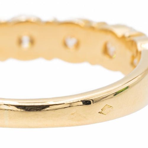 Bague 53 Bague Demi alliance Or jaune Diamant 58 Facettes 2686083CN