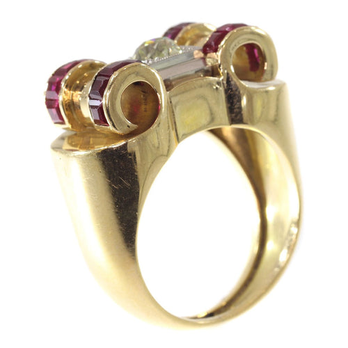 Bague 54 Bague diamant, rubis 58 Facettes 10074-4199