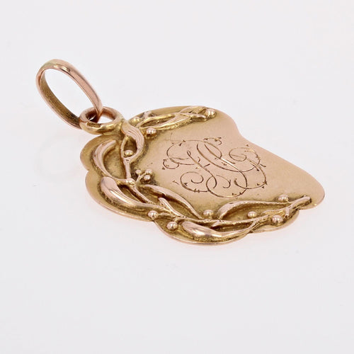 Pendentif Médaille ancienne or rose polylobée 58 Facettes 6105A