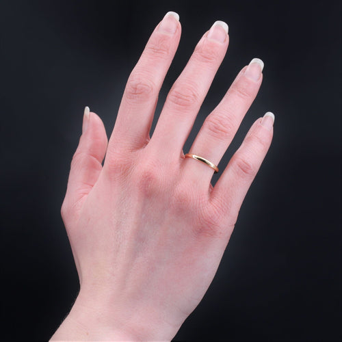 Bague 55 Alliance or jaune fine 58 Facettes 06-070