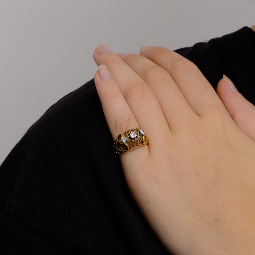 Bague Bague Vintage 1950 58 Facettes