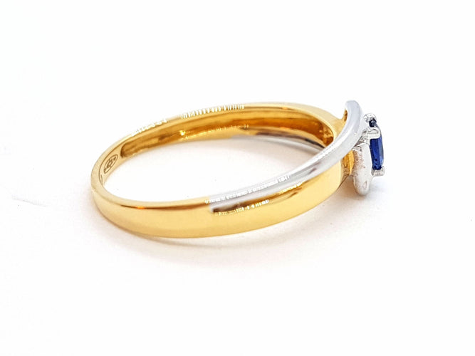 Bague 56 Bague Or jaune Saphir 58 Facettes 06353CD