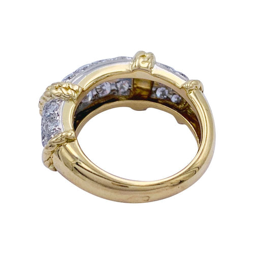 Bague 45 Bague Fred, "Isaure", or jaune, platine, diamants. 58 Facettes 32289