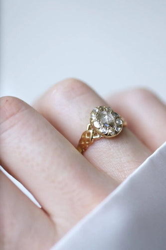 Bague 52 Bague marguerite Or jaune Diamant 58 Facettes