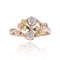Bague 57 Bague 3 ors motifs floraux ancienne 58 Facettes 22-447B