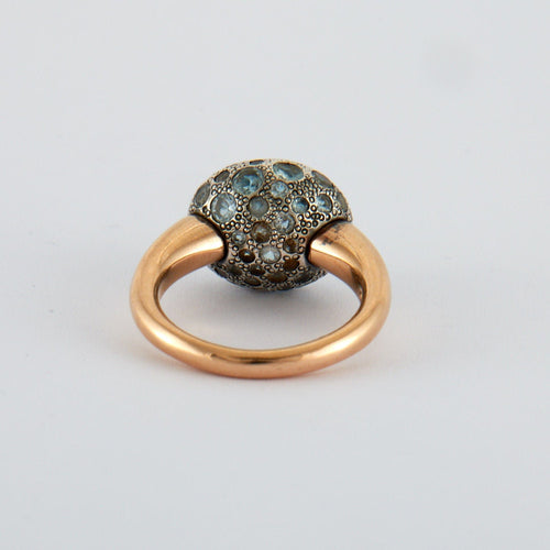 Bague 56 POMELLATO - Bague Aigues-marines 58 Facettes