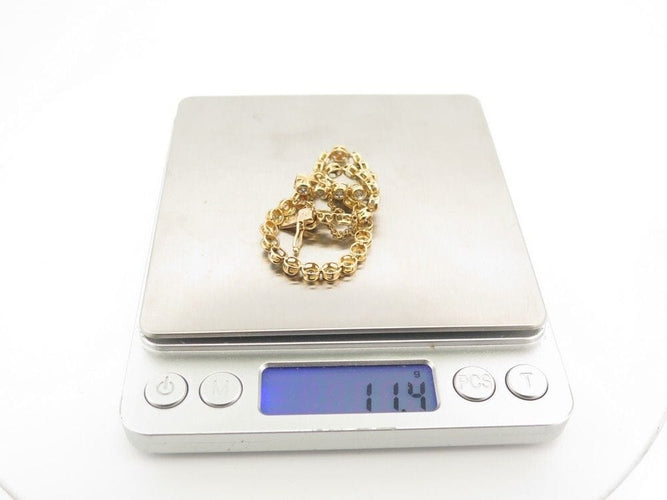 Bracelet vintage bracelet tennis serti de 39 diamants 1ct en or jaune 18k 58 Facettes 256655