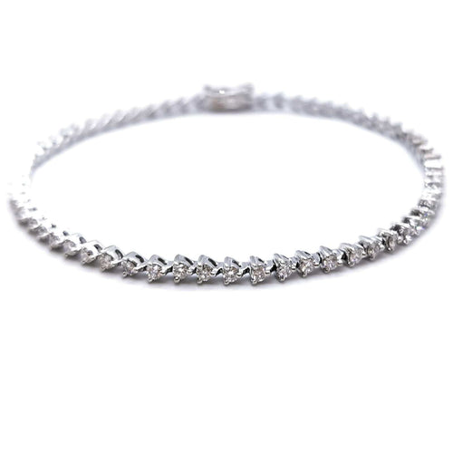 Bracelet Bracelet Ligne Or Blanc Diamant 58 Facettes 2034059CN