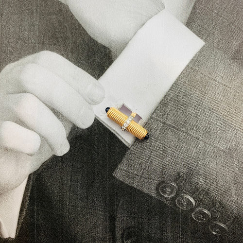 Boutons de manchette Boutons de manchette bâtonnets. 58 Facettes 31863