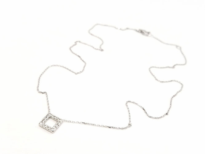 Collier Collier Or blanc Diamant 58 Facettes 579209RV