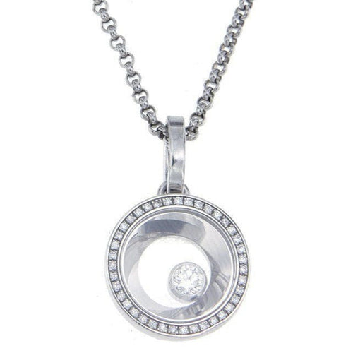 Pendentif Pendentif Chopard Happy Diamonds or gris diamants 58 Facettes 33A00117