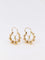 Boucles d'oreilles Créoles vintage boules à facettes or jaune perles 58 Facettes 879