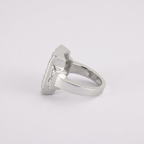 Bague Bague en or gris, diamants 58 Facettes