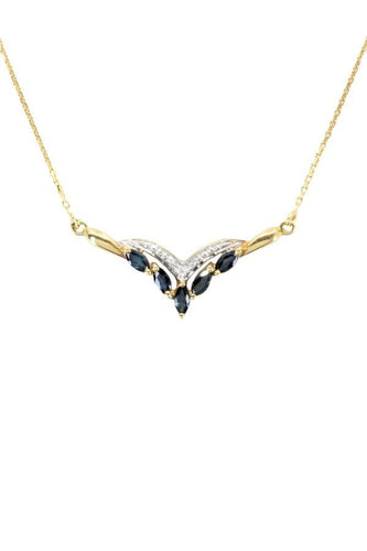 Collier COLLIER MODERNE SAPHIRS ET DIAMANTS 58 Facettes 042541