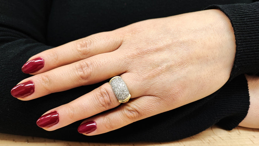 Bague Bague pavage diamants 58 Facettes DV/9